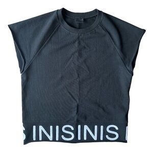 INIS New York Black Boxer Top Terry Cloth Material, One Size Approx XL Women’s
